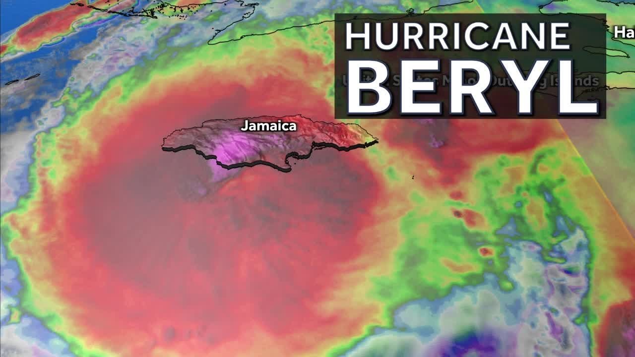 Category 4 Hurricane Beryl slamming Jamaica and heads for Mexico over ...