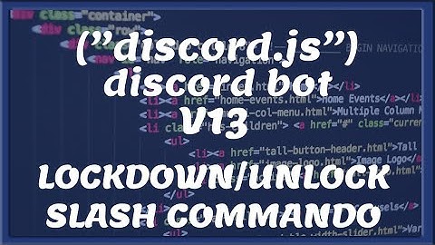 LOCKDOWN/UNLOCK SLASH COMMANDO || Discord V13 | Tutorial #28 [Nederlands/Dutch]