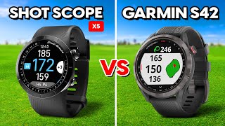 Golf Watch Showdown: Shot Scope X5 vs. Garmin Approach S42