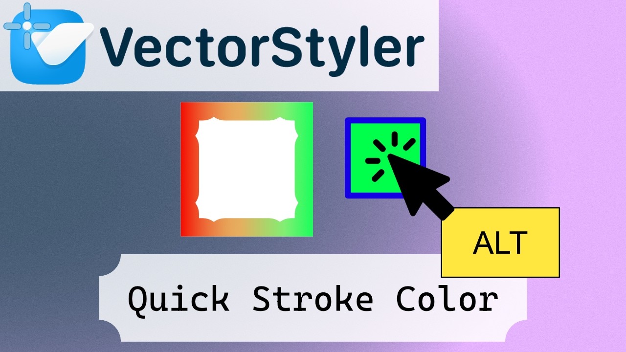 VectorStyler | Quick Stroke Color | Alt-Click Color Palette - YouTube