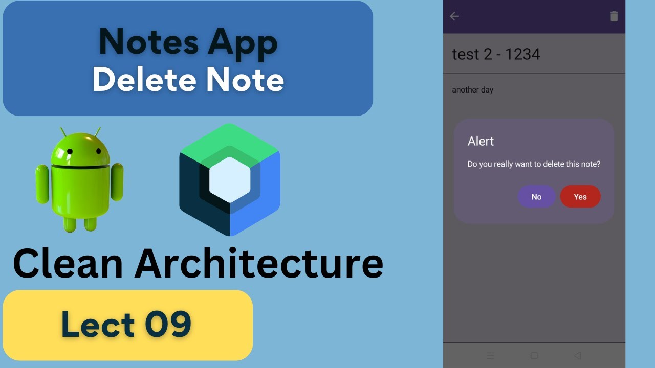 09 Delete Note | Notes App | Jetpack Compose | MVVM | Clean ...