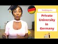 Studying at a Private University in Germany| International Student in Germany