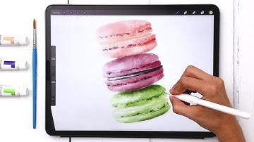 Paint Watercolor Macarons in Procreate