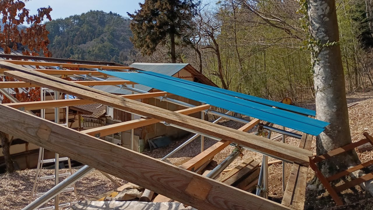 単管とクランプで小屋作り【後編】