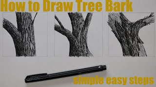 Draw Tree Bark, How to Draw Tree Bark