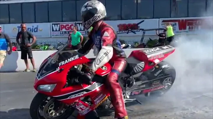 232 MPH FASTEST EVER PRO STREET BIKE MOTORCYCLE DRAG RACING RUN! TURBO HAYABUSA vs. TURBO CBR 1000RR