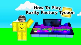 Rarity Factory Tycoon codes December 2023