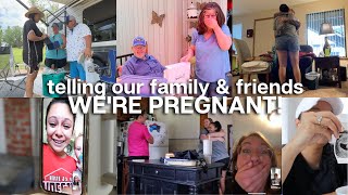Telling Our Family and Friends We are Pregnant after infertility! 💛 pregnancy reaction videos