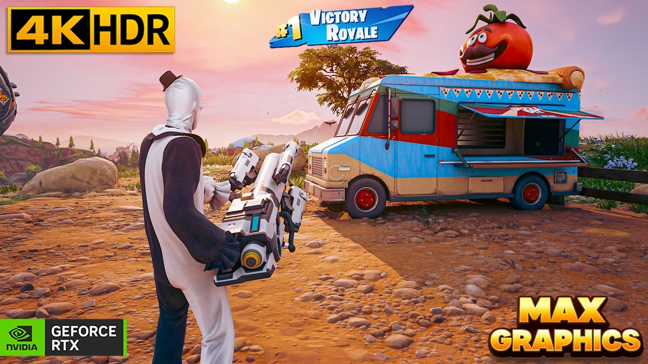 Fortnite 4K Max Graphics Zero Build Gameplay | Art the Clown Skin (Chapter 7 Season 1)