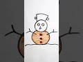 Snowman ⛄️ Colouring video #drawingtutorial #shorts #howtodraw #viralshorts #viralusashorts