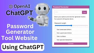 Password Generator Tool Website Using ChatGPT By Guruji ChatGPT
