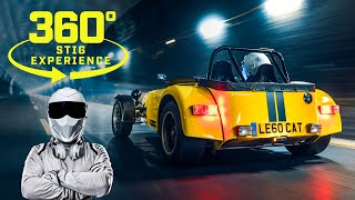 360° Stig Passenger Ride: Caterham 620R | TG Tunnel Run | 4K UHD