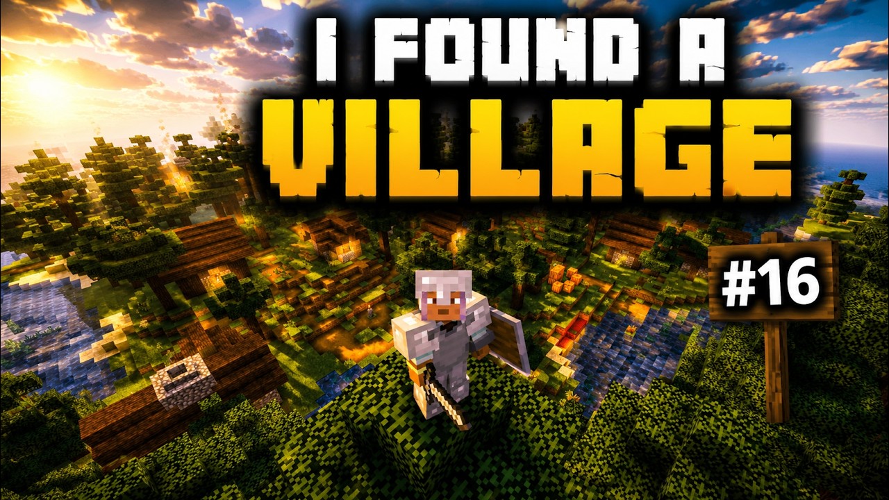 I found a village || minecraft #16 - YouTube
