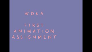 2020 WDKA animation assignment *1*