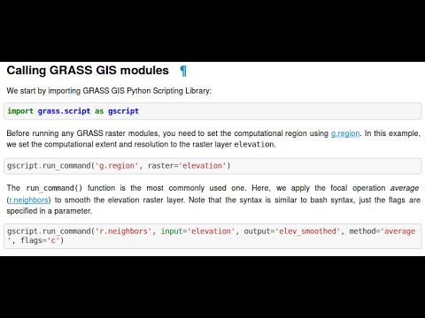 python commands for grass gis