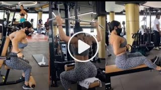 Nora Fatehi Hot Fitness Model Workout at Gym bollywood hot