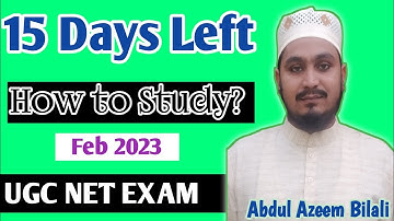 15 days Left | UGC NET Arabic Exam 2023 | Abdul Azeem Bilali | UGC NET Exam 2023 |