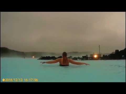 The blue lagoon spa in Iceland. December 2018