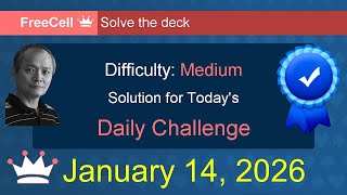 Microsoft Solitaire Collection: FreeCell - Medium - January 14, 2026