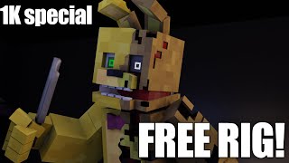 1K Special | FREE  Springtrap/SpringBonnie MC Blender Rig!