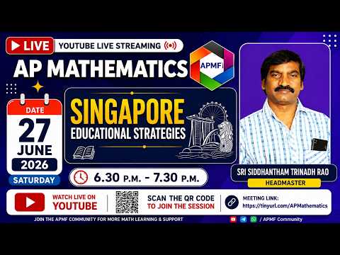 Singapore Educational Stategies -  Sri. SIddhantham Trinadh Rao, Headmaster