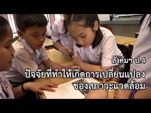 สังคมฯ ป.4 ปัจจัยที่ทำให้เกิดการเปลี่ยนแปลงของสภาวะแวดล้อม ครูรัตนาภรณ์ จันทร์พรหม
