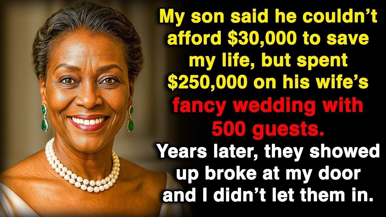 My son spent 250,000 on his wife’s wedding but refused 30,000 to save my life