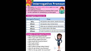 Interrogative pronouns/ English grammar worksheet