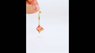 Line Origami Earrings By Mayumi Fukuda