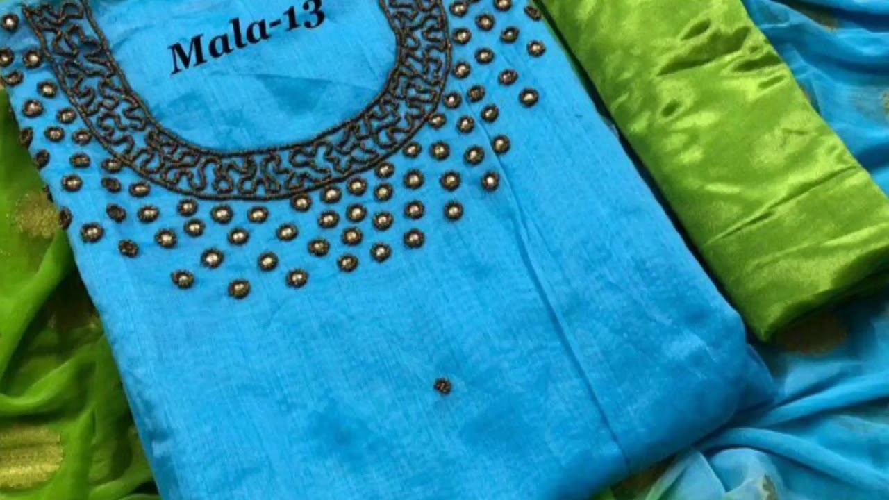 Chanderi silk dress materials Online Shopping Made Easy YouTube