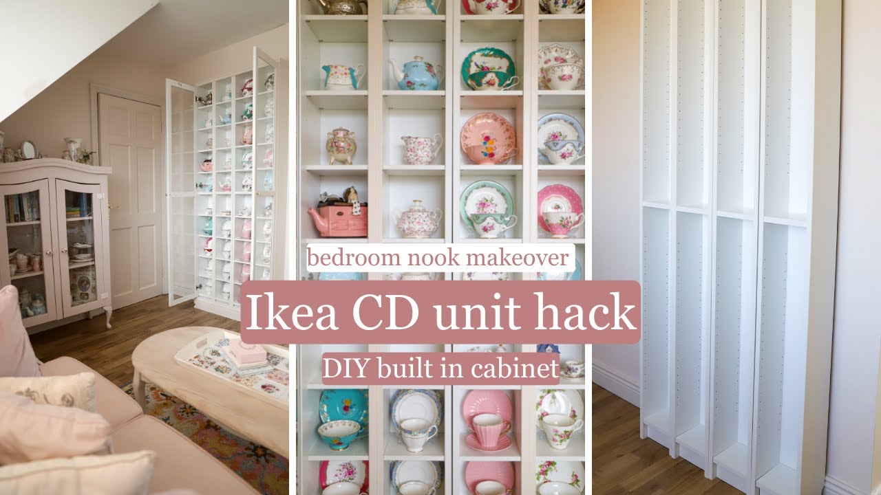 Ultimate Ikea hack, turn CD units into a DIY built in display cabinet -  YouTube