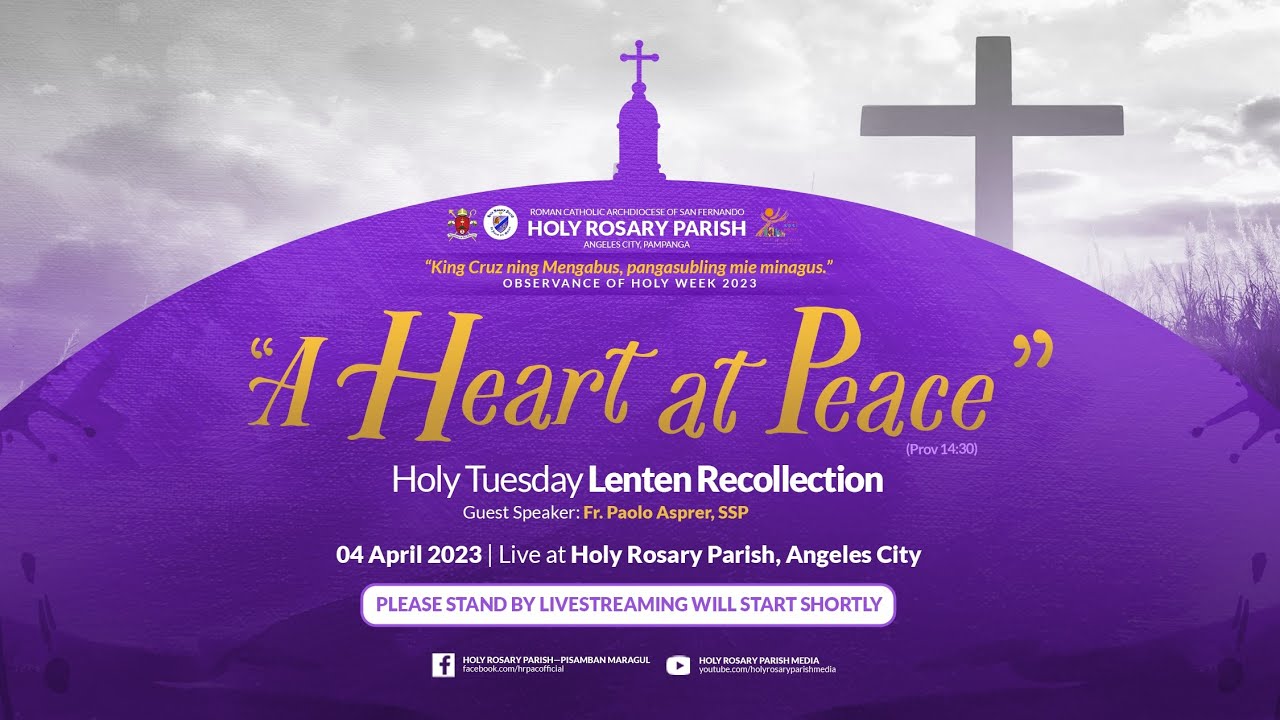 Holy Tuesday Lenten Recollection | 04 April 2023 - YouTube