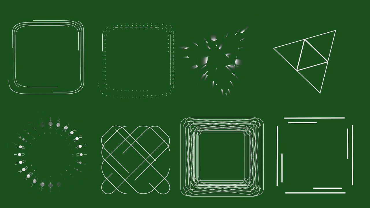 100 Best professional motion graphics elements Green screen shape motion elements DodlaVFX