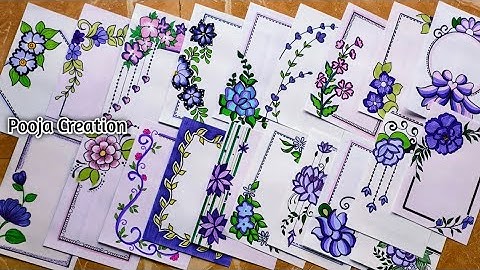 50 BEAUTIFUL BORDER DESIGNS/PROJECT WORK DESIGNS/বন্ধু খাতার ডিজাইন/FRONT PAGE DESIGN FOR PROJECTS