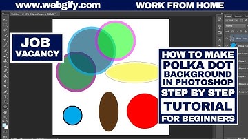 How to make polka dot background photoshop step-by-step tutorial for beginners #webgify online jobs