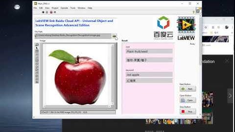 70. LabVIEW link Baidu Cloud API -  Universal Object and Scene Recognition Advanced Edition