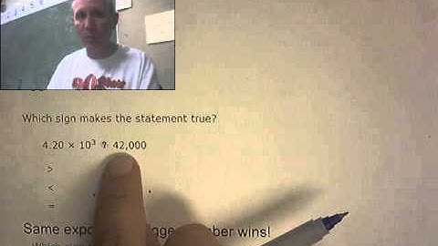 BARRE Alg W.2 Compare numbers written in scientific notation