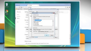 How to manage Advanced Security settings in Google™ Chrome on a Windows® Vista PC