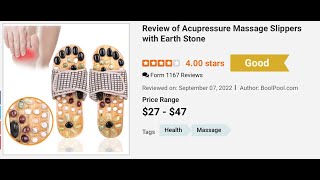 Review of Acupressure Massage Slippers with Earth Stone