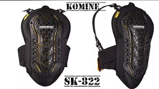 KOMINE SK-822 CE level 2 back protector unboxing and review 2023