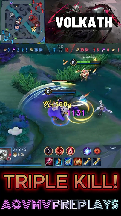 Volkath 😎 Triple Kill! ⚡ Arena of Valor 🔥