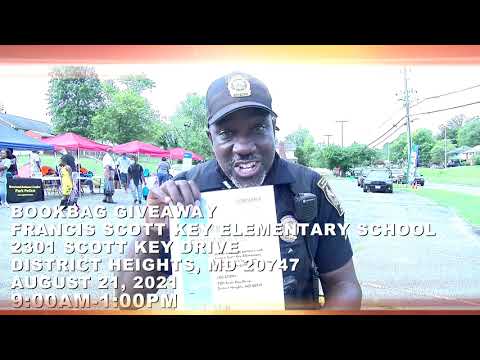 BOOK BAG GIVEAWAY FRANCIS SCOTT KEY ELEMENTARY SCHOOL