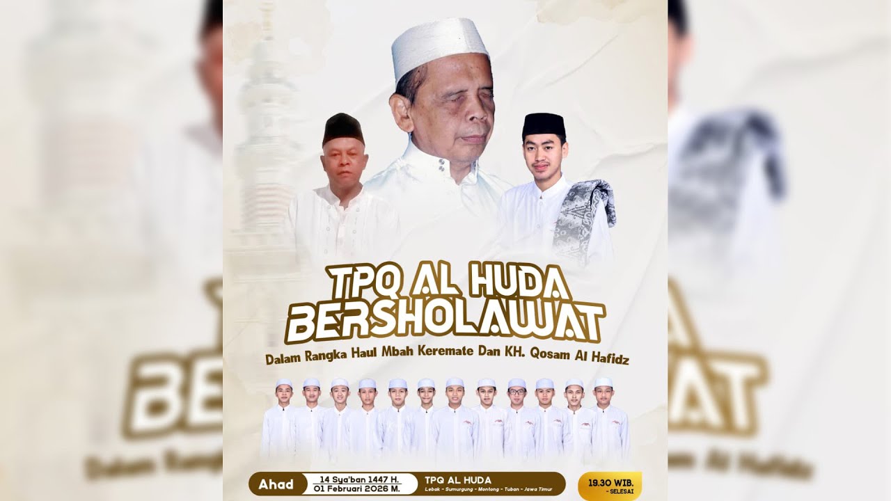 TPQ AL HUDA BERSHOLAWAT Dalam Rangka Haul R. Bambang Utomo & KH. Qosam Al Hafidz Bersama Al Mishbach