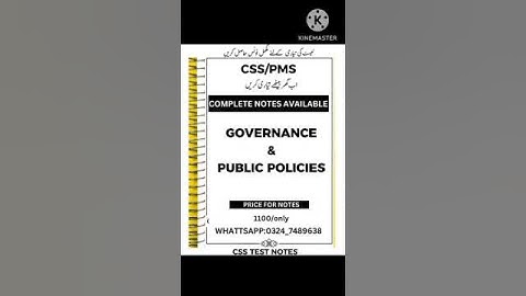 governance and public policies test preparation| governance and public policies past papers