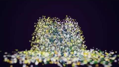 424 c2  - 3D Particles Color Scheme Logo Reveal build Animation intro any BG color