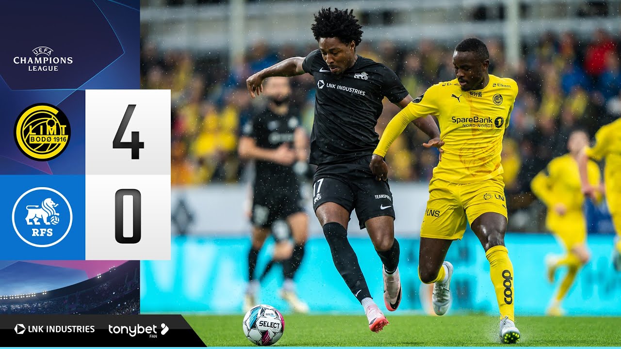 BODO/GLIMT 4:0 FC RFS | HIGHLIGHTS | LABĀKIE MOMENTI | UEFA CHAMPIONS LEAGUE