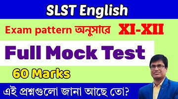 Full Mock Test XI -XII Set 1 WB SLST @slstenglish