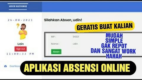 APLIKASI ABSENSI ONLINE KARYAWAN DENGAN PHP MYSQL GERATIS