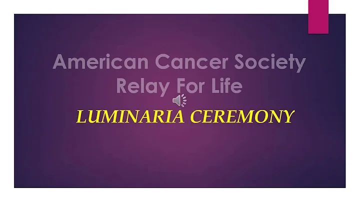 Luminaria Ceremony video Relay For Life of Montgomery County KS 2020