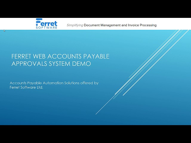 Ferret Web AP Approvals Demo Video